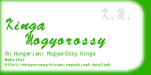 kinga mogyorossy business card